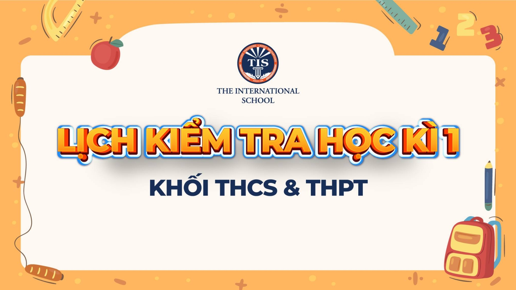 Lịch kiểm tra học kỳ 1 năm 2023-2024